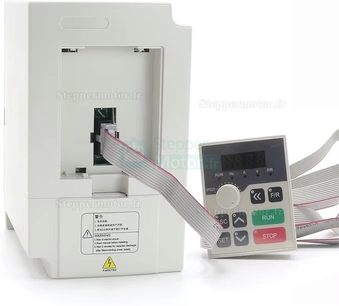 2,2 kW 220V/380V Kit moteur de broche refroidi par air et variateur de fr&eacute;quence (VFD) GDZ80X73-2.2 + H100, pince ER20, 24&nbsp;000 tr/min, 400 Hz